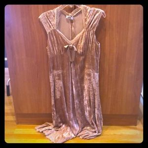 Sleeveless Italian velvet dress
